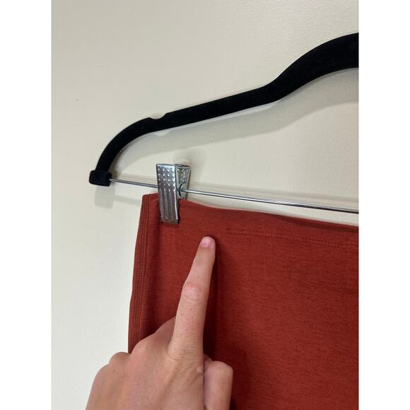 Beyond The Bump Sz M Beyond Yoga Leggings SpaceDye Orange Red Thread Loose - Picture 5 of 9